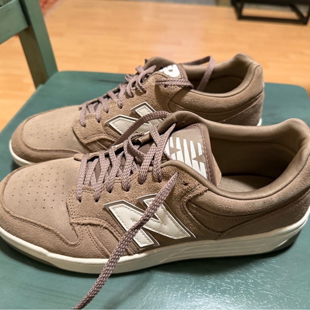 New Balance Men's Taupe Suede Sneakers